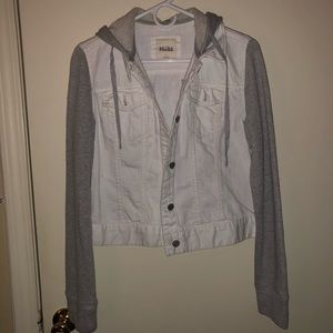 Mudd Grey and White Button Up Jacket
